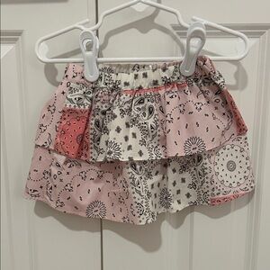 Liu Jo Pink and White Paisley Skirt